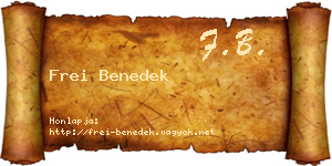 Frei Benedek névjegykártya